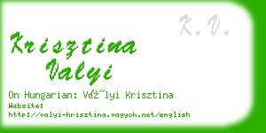 krisztina valyi business card